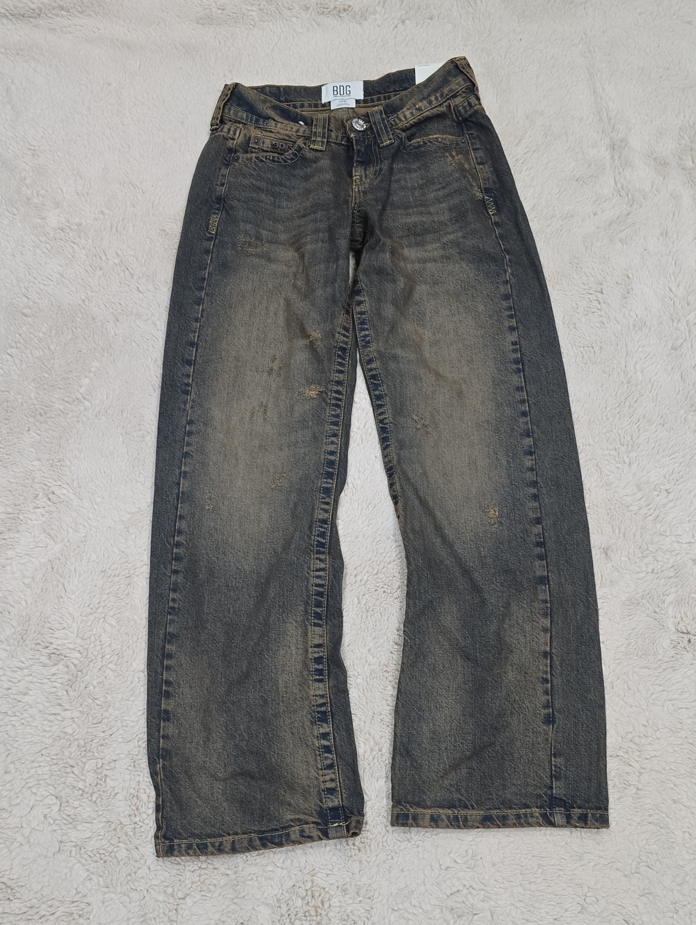 BDG Washed Black Straight-Leg Jeans